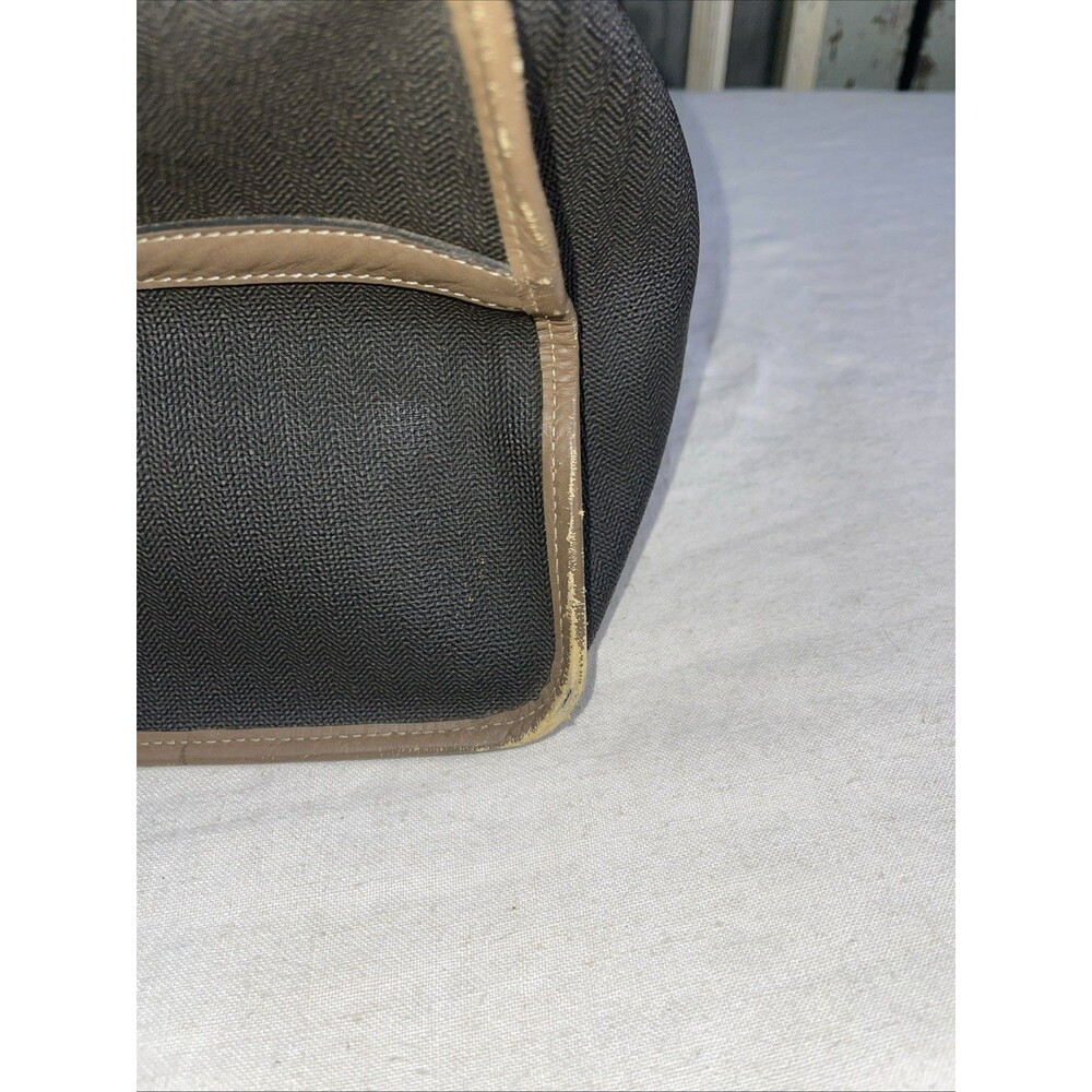 Dunhill Boston Travel Weekender Duffle Bag Coated Canvas Brown Leather Trim - Picture 6 of 12